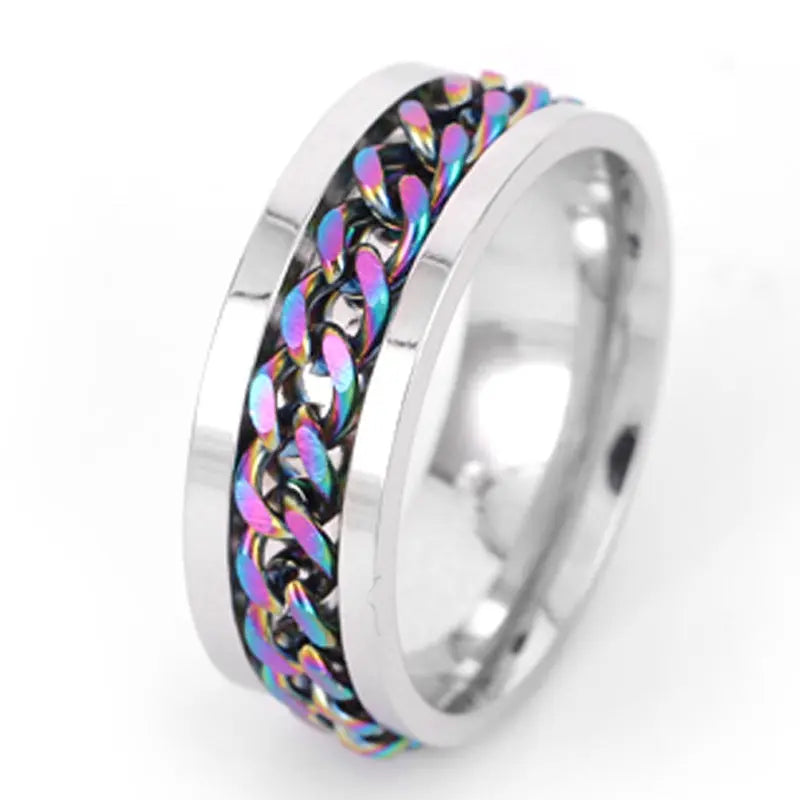 Stainless Steel Spinner Ring Beer Corkscrew Artifact Fashion Simple Heterosexual Rings Casual Men And Women Jewelry Bague Femme - Trending's Arena Beauty Stainless Steel Spinner Ring Beer Corkscrew Artifact Fashion Simple Heterosexual Rings Casual Men And Women Jewelry Bague Femme Hand & Arm Products Silver-Colorful-No.6