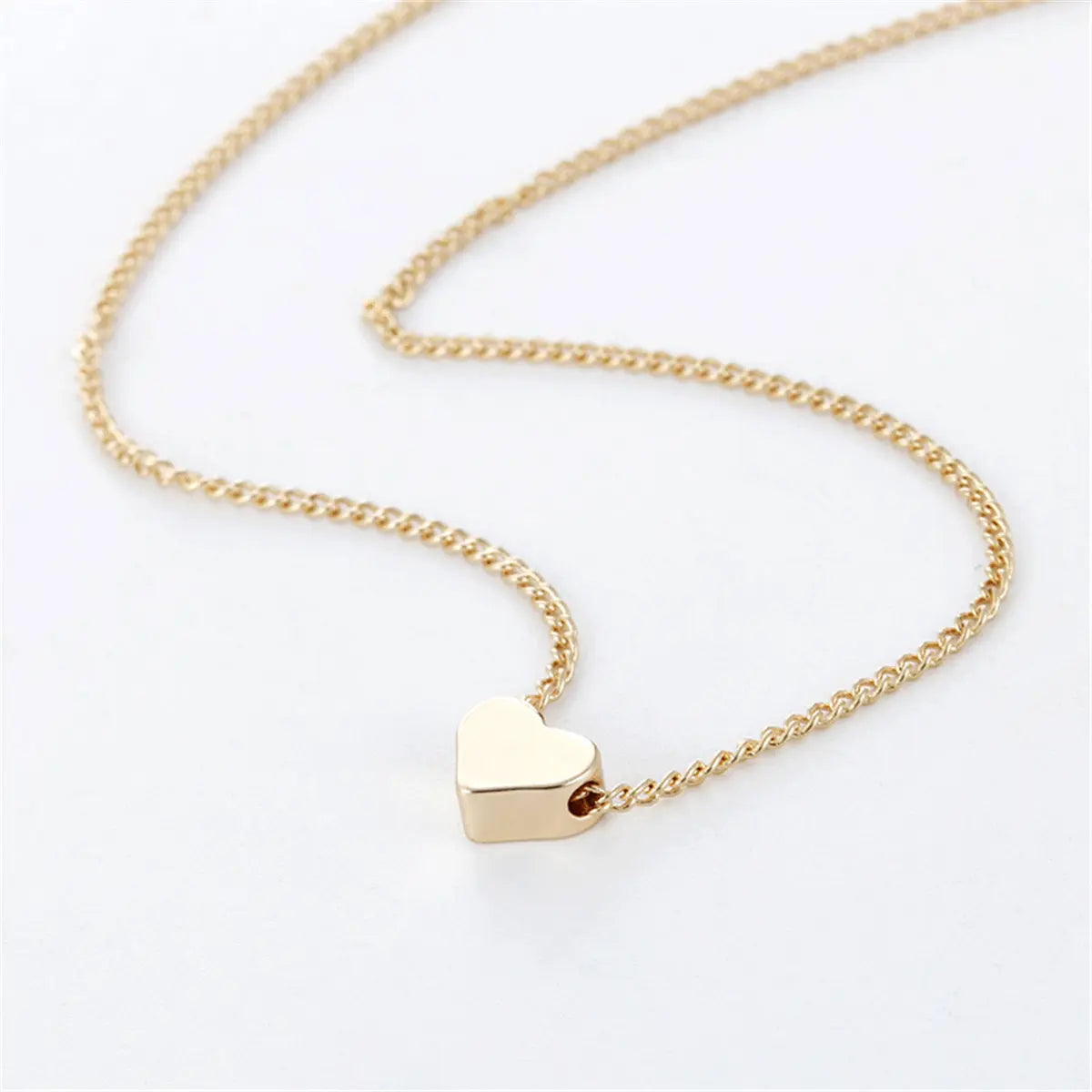 Simple Fashion Gold Color Double-sided Love Pendant Necklaces Clavicle Chains Necklace Women Jewelry Valentines Day Gift - Trending's Arena Beauty Simple Fashion Gold Color Double-sided Love Pendant Necklaces Clavicle Chains Necklace Women Jewelry Valentines Day Gift Electronics Facial & Neck Gold