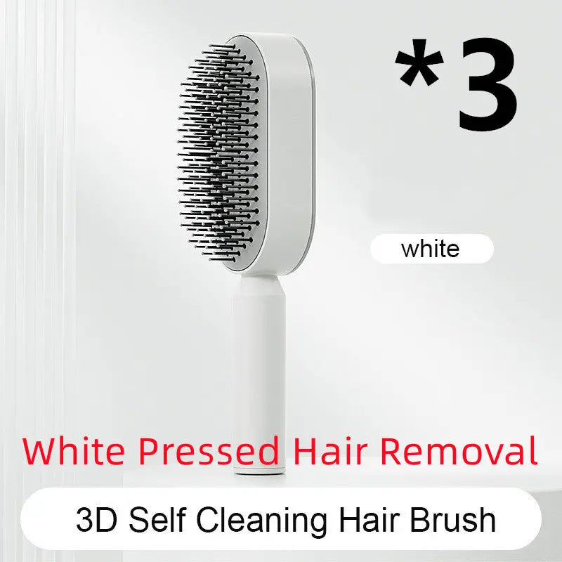 Self Cleaning Hair Brush For Women One-key Cleaning Hair Loss Airbag Massage Scalp Comb Anti-Static Hairbrush - Trending's Arena Beauty Self Cleaning Hair Brush For Women One-key Cleaning Hair Loss Airbag Massage Scalp Comb Anti-Static Hairbrush FACE Set-G