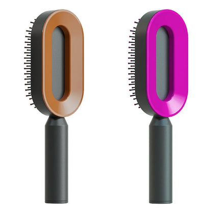Self Cleaning Hair Brush For Women One-key Cleaning Hair Loss Airbag Massage Scalp Comb Anti-Static Hairbrush - Trending's Arena Beauty Self Cleaning Hair Brush For Women One-key Cleaning Hair Loss Airbag Massage Scalp Comb Anti-Static Hairbrush FACE Set-O