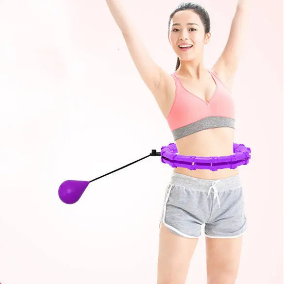 Fitness Ring Adjustable Sport Hoops Abdominal Thin Waist Exercise Detachable Massage Fitness Hoops Gym Home Training Weight Loss - Trending's Arena Beauty Fitness Ring Adjustable Sport Hoops Abdominal Thin Waist Exercise Detachable Massage Fitness Hoops Gym Home Training Weight Loss Body Slimmer Purple-24-knots
