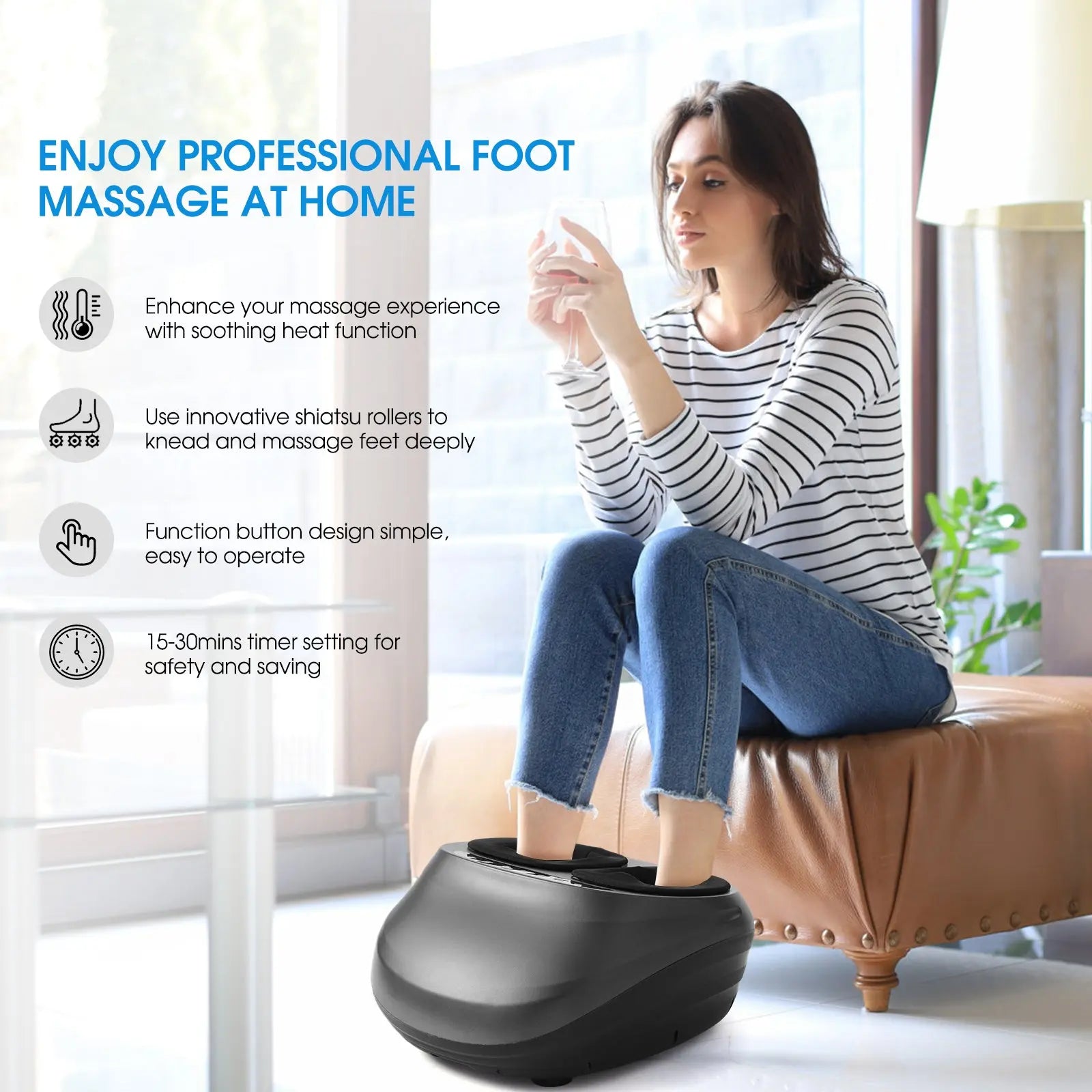 Foot Massager Machine With Heat And Massage Gifts For Men And Women - Trending's Arena Beauty Foot Massager Machine With Heat And Massage Gifts For Men And Women Foot Messager 