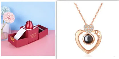 Hot Valentine's Day Gifts Metal Rose Jewelry Gift Box Necklace For Wedding Girlfriend Necklace Gifts - Trending's Arena Beauty Hot Valentine's Day Gifts Metal Rose Jewelry Gift Box Necklace For Wedding Girlfriend Necklace Gifts Electronics Facial & Neck Set