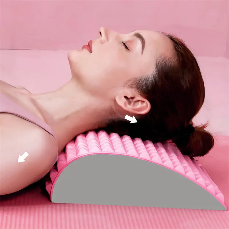 Back Stretcher Pillow Neck Lumbar Support Massager For Neck Waist Back Sciatica Herniated Disc Pain Relief Massage Relaxation - Trending's Arena Beauty Back Stretcher Pillow Neck Lumbar Support Massager For Neck Waist Back Sciatica Herniated Disc Pain Relief Massage Relaxation Body Slimmer 