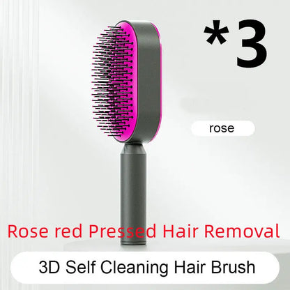 Self Cleaning Hair Brush For Women One-key Cleaning Hair Loss Airbag Massage Scalp Comb Anti-Static Hairbrush - Trending's Arena Beauty Self Cleaning Hair Brush For Women One-key Cleaning Hair Loss Airbag Massage Scalp Comb Anti-Static Hairbrush FACE Set-H