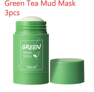 Cleansing Green Tea Mask Clay Stick Oil Control Anti-Acne Whitening Seaweed Mask Skin Care - Trending's Arena Beauty Cleansing Green Tea Mask Clay Stick Oil Control Anti-Acne Whitening Seaweed Mask Skin Care Skin Care Green-Tea-Mud-Mask-3pcs