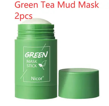 Cleansing Green Tea Mask Clay Stick Oil Control Anti-Acne Whitening Seaweed Mask Skin Care - Trending's Arena Beauty Cleansing Green Tea Mask Clay Stick Oil Control Anti-Acne Whitening Seaweed Mask Skin Care Skin Care Green-Tea-Mud-Mask-2pcs