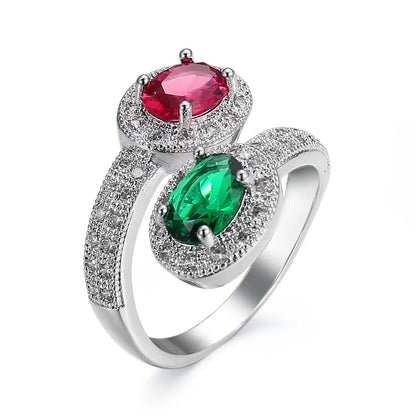 Fashion Personalized Zircon Ring For Women - Trending's Arena Beauty Fashion Personalized Zircon Ring For Women Hand & Arm Products Rose-Emerald-No9