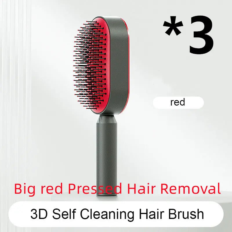 Self Cleaning Hair Brush For Women One-key Cleaning Hair Loss Airbag Massage Scalp Comb Anti-Static Hairbrush - Trending's Arena Beauty Self Cleaning Hair Brush For Women One-key Cleaning Hair Loss Airbag Massage Scalp Comb Anti-Static Hairbrush FACE Set-I