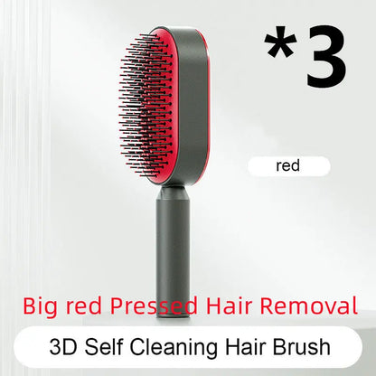 Self Cleaning Hair Brush For Women One-key Cleaning Hair Loss Airbag Massage Scalp Comb Anti-Static Hairbrush - Trending's Arena Beauty Self Cleaning Hair Brush For Women One-key Cleaning Hair Loss Airbag Massage Scalp Comb Anti-Static Hairbrush FACE Set-I