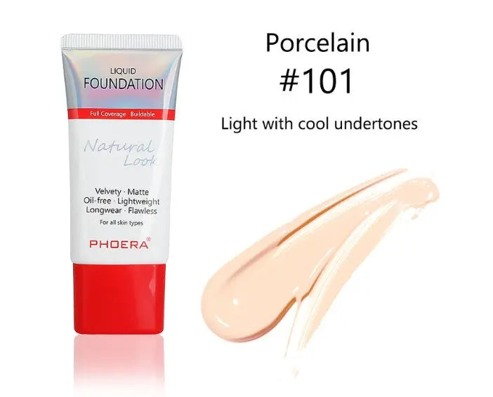 Matte, Silky, Tube Liquid Foundation, Ladies Products - Trending's Arena Beauty Matte, Silky, Tube Liquid Foundation, Ladies Products FACE 101-Porcelain