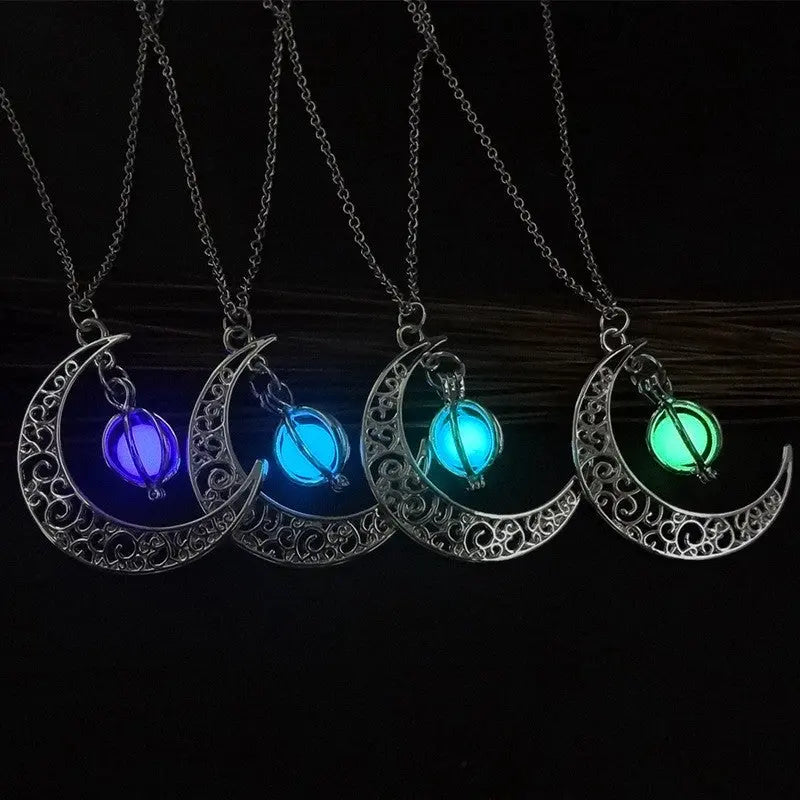 Fashion Moon Natural Glowing Stone Healing Necklace Women Gift Charm Luminous Pendant Necklace Jewelry - Trending's Arena Beauty Fashion Moon Natural Glowing Stone Healing Necklace Women Gift Charm Luminous Pendant Necklace Jewelry Electronics Facial & Neck purple