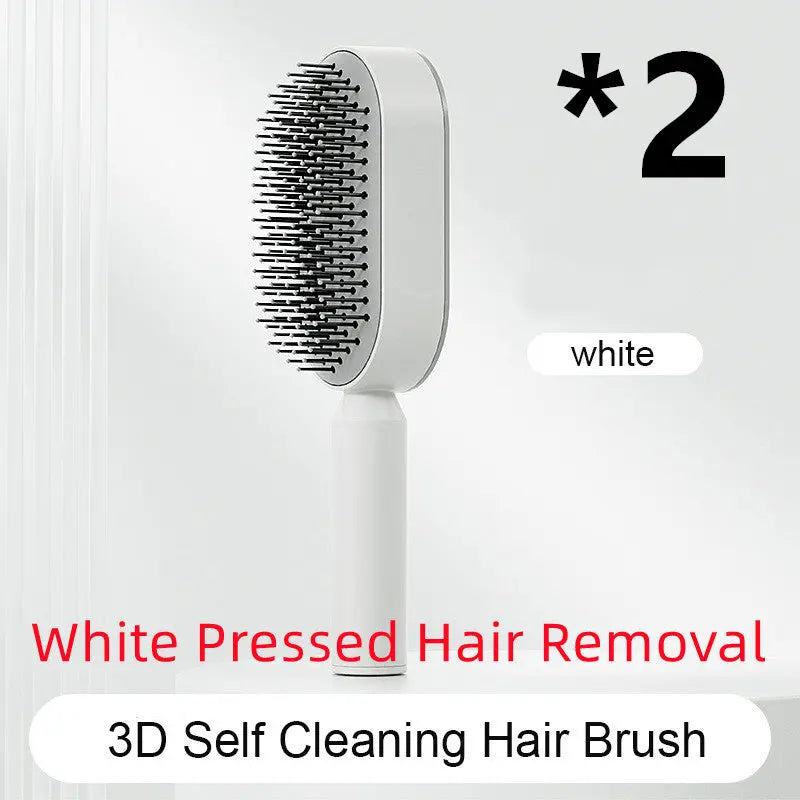 Self Cleaning Hair Brush For Women One-key Cleaning Hair Loss Airbag Massage Scalp Comb Anti-Static Hairbrush - Trending's Arena Beauty Self Cleaning Hair Brush For Women One-key Cleaning Hair Loss Airbag Massage Scalp Comb Anti-Static Hairbrush FACE Set-D