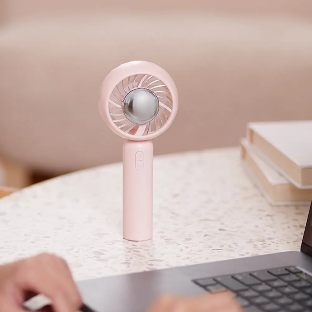 Mini Handheld Mute Fan Semiconductor Refrigeration Cooling Portable Air Conditioner Battery USB Rechargeable Fan Outdoor - Trending's Arena Beauty Mini Handheld Mute Fan Semiconductor Refrigeration Cooling Portable Air Conditioner Battery USB Rechargeable Fan Outdoor Electronics Facial & Neck Pink-USB