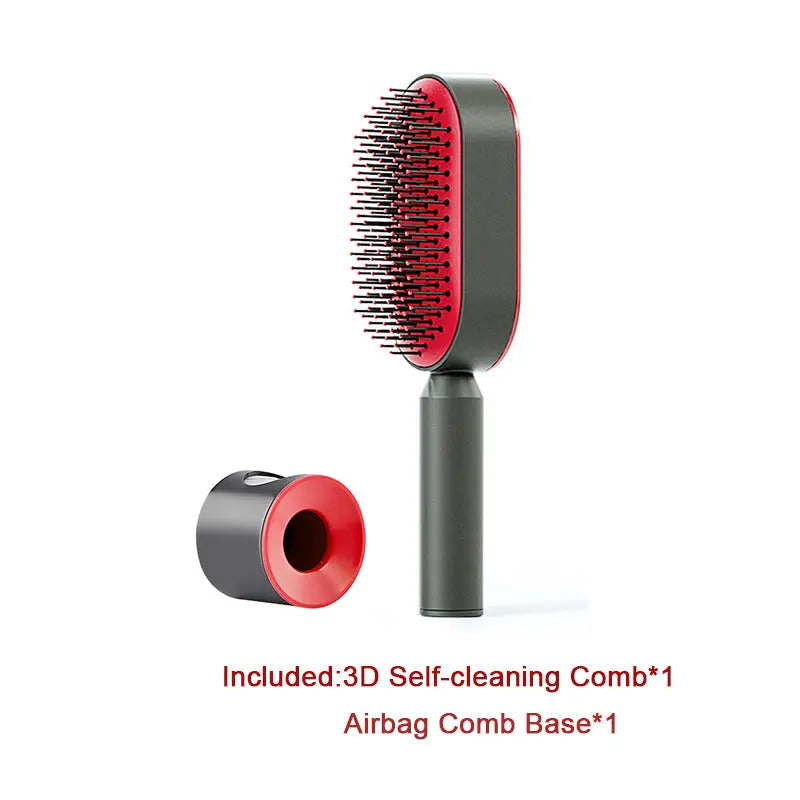 Self Cleaning Hair Brush For Women One-key Cleaning Hair Loss Airbag Massage Scalp Comb Anti-Static Hairbrush - Trending's Arena Beauty Self Cleaning Hair Brush For Women One-key Cleaning Hair Loss Airbag Massage Scalp Comb Anti-Static Hairbrush FACE Set-A