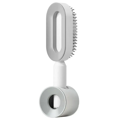 Self Cleaning Hair Brush For Women One-key Cleaning Hair Loss Airbag Massage Scalp Comb Anti-Static Hairbrush - Trending's Arena Beauty Self Cleaning Hair Brush For Women One-key Cleaning Hair Loss Airbag Massage Scalp Comb Anti-Static Hairbrush FACE Elegant-white-Set