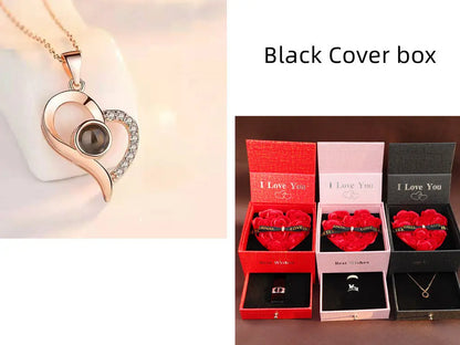 Hot Valentine's Day Gifts Metal Rose Jewelry Gift Box Necklace For Wedding Girlfriend Necklace Gifts - Trending's Arena Beauty Hot Valentine's Day Gifts Metal Rose Jewelry Gift Box Necklace For Wedding Girlfriend Necklace Gifts Electronics Facial & Neck Necklace-B-1set