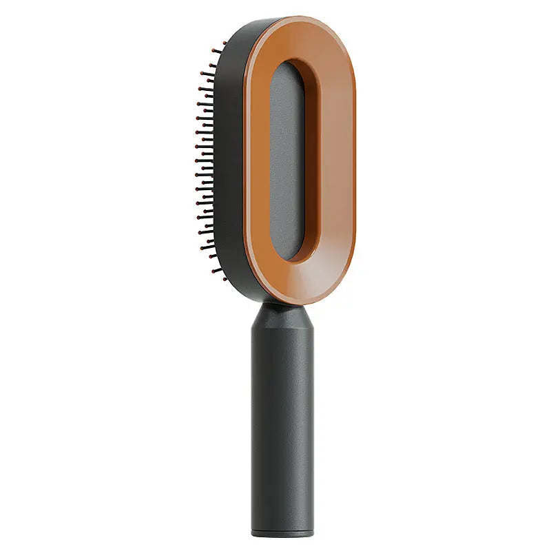 Self Cleaning Hair Brush For Women One-key Cleaning Hair Loss Airbag Massage Scalp Comb Anti-Static Hairbrush - Trending's Arena Beauty Self Cleaning Hair Brush For Women One-key Cleaning Hair Loss Airbag Massage Scalp Comb Anti-Static Hairbrush FACE Black-gold