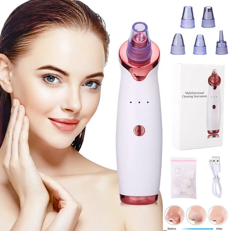 Blackhead Remover Instrument Black Dot Remover Acne Vacuum Suction Face Clean Black Head Pore Cleaning Beauty Skin Care Tool - Trending's Arena Beauty Blackhead Remover Instrument Black Dot Remover Acne Vacuum Suction Face Clean Black Head Pore Cleaning Beauty Skin Care Tool Electronics Facial & Neck default