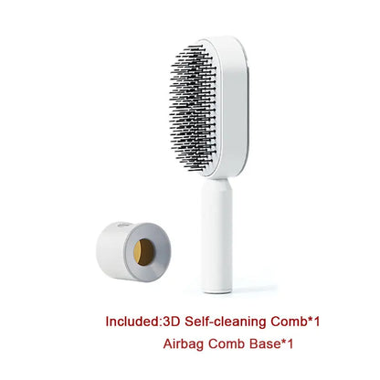 Self Cleaning Hair Brush For Women One-key Cleaning Hair Loss Airbag Massage Scalp Comb Anti-Static Hairbrush - Trending's Arena Beauty Self Cleaning Hair Brush For Women One-key Cleaning Hair Loss Airbag Massage Scalp Comb Anti-Static Hairbrush FACE Set-B