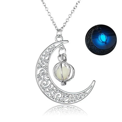 Fashion Moon Natural Glowing Stone Healing Necklace Women Gift Charm Luminous Pendant Necklace Jewelry - Trending's Arena Beauty Fashion Moon Natural Glowing Stone Healing Necklace Women Gift Charm Luminous Pendant Necklace Jewelry Electronics Facial & Neck Blue