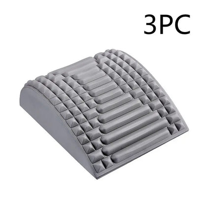 Back Stretcher Pillow Neck Lumbar Support Massager For Neck Waist Back Sciatica Herniated Disc Pain Relief Massage Relaxation - Trending's Arena Beauty Back Stretcher Pillow Neck Lumbar Support Massager For Neck Waist Back Sciatica Herniated Disc Pain Relief Massage Relaxation Body Slimmer Grey-3PC