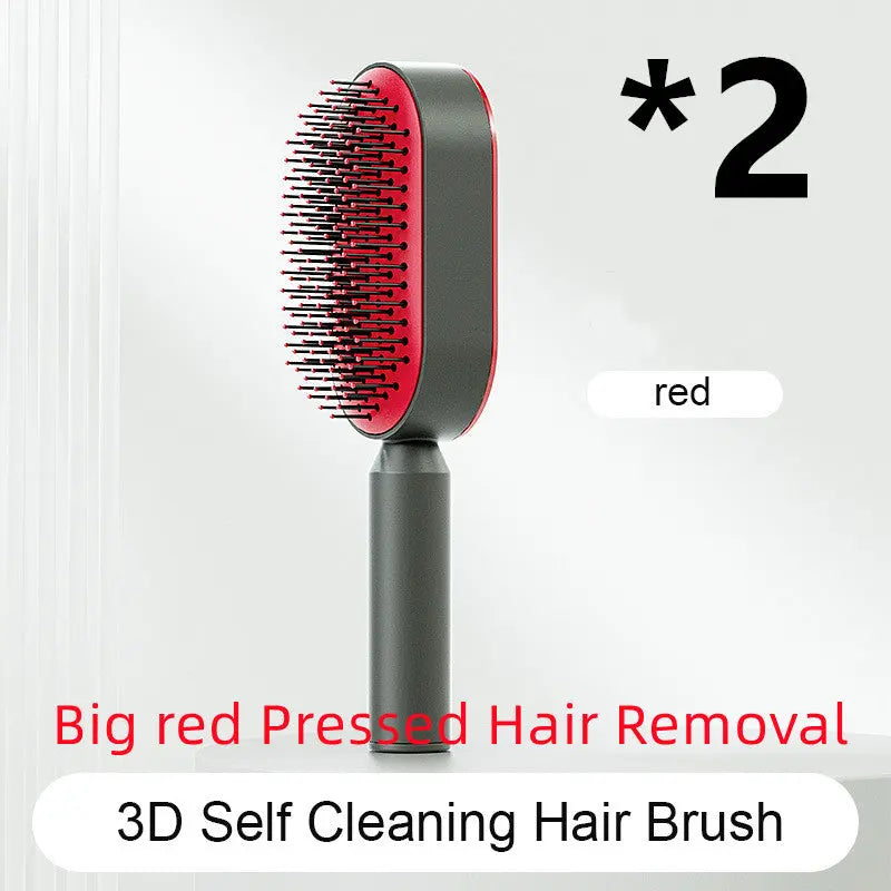 Self Cleaning Hair Brush For Women One-key Cleaning Hair Loss Airbag Massage Scalp Comb Anti-Static Hairbrush - Trending's Arena Beauty Self Cleaning Hair Brush For Women One-key Cleaning Hair Loss Airbag Massage Scalp Comb Anti-Static Hairbrush FACE Set-F