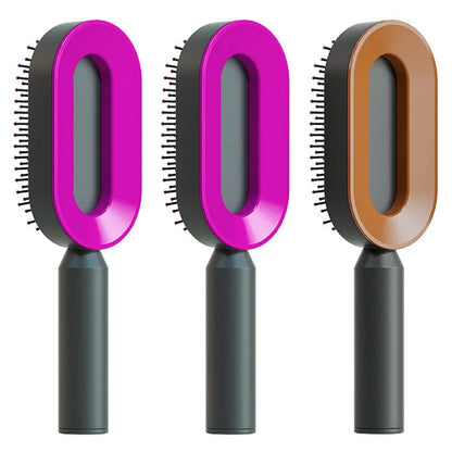 Self Cleaning Hair Brush For Women One-key Cleaning Hair Loss Airbag Massage Scalp Comb Anti-Static Hairbrush - Trending's Arena Beauty Self Cleaning Hair Brush For Women One-key Cleaning Hair Loss Airbag Massage Scalp Comb Anti-Static Hairbrush FACE Set-Y