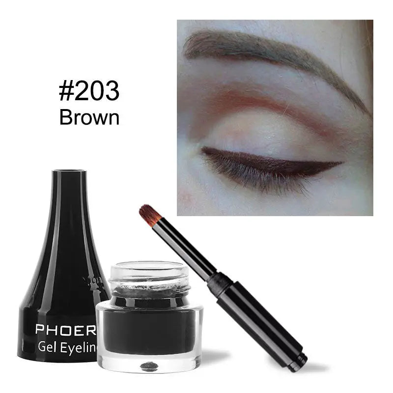 PHOERA Ten Color Eyeliner Eyeliner - Trending's Arena Beauty PHOERA Ten Color Eyeliner Eyeliner Eye Lash 203Brown