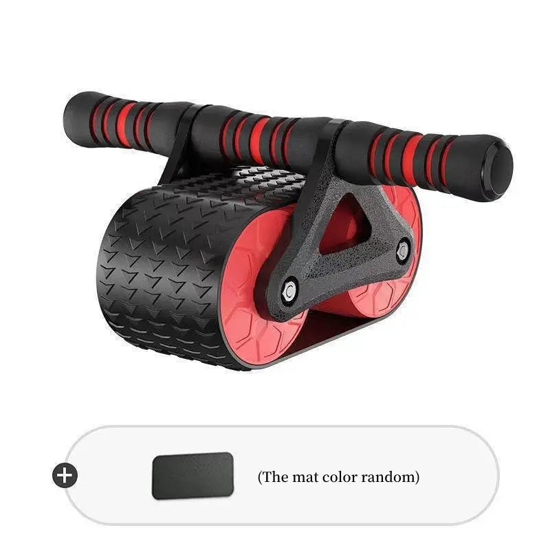 Double Wheel Abdominal Exerciser Women Men Automatic Rebound Ab Wheel Roller Waist Trainer Gym Sports Home Exercise Devices - Trending's Arena Beauty Double Wheel Abdominal Exerciser Women Men Automatic Rebound Ab Wheel Roller Waist Trainer Gym Sports Home Exercise Devices Body Slimmer Red