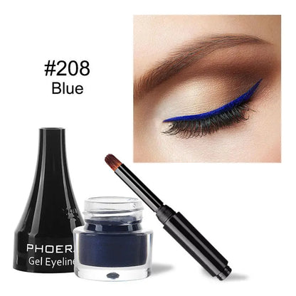 PHOERA Ten Color Eyeliner Eyeliner - Trending's Arena Beauty PHOERA Ten Color Eyeliner Eyeliner Eye Lash 208Blue