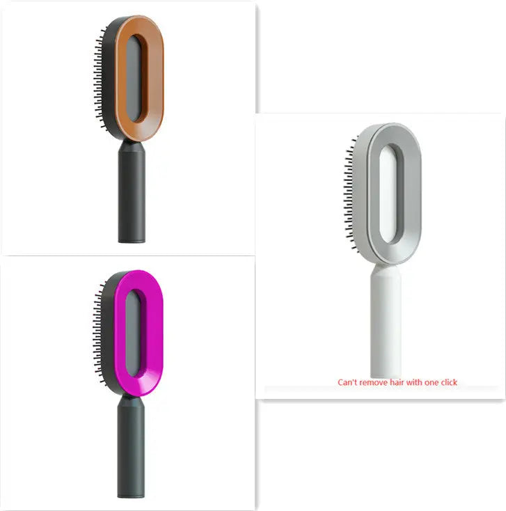 Self Cleaning Hair Brush For Women One-key Cleaning Hair Loss Airbag Massage Scalp Comb Anti-Static Hairbrush - Trending's Arena Beauty Self Cleaning Hair Brush For Women One-key Cleaning Hair Loss Airbag Massage Scalp Comb Anti-Static Hairbrush FACE Set-K
