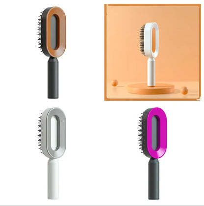 Self Cleaning Hair Brush For Women One-key Cleaning Hair Loss Airbag Massage Scalp Comb Anti-Static Hairbrush - Trending's Arena Beauty Self Cleaning Hair Brush For Women One-key Cleaning Hair Loss Airbag Massage Scalp Comb Anti-Static Hairbrush FACE Set