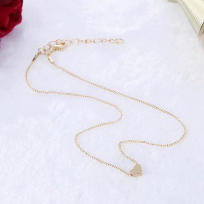 Simple Fashion Gold Color Double-sided Love Pendant Necklaces Clavicle Chains Necklace Women Jewelry Valentines Day Gift - Trending's Arena Beauty Simple Fashion Gold Color Double-sided Love Pendant Necklaces Clavicle Chains Necklace Women Jewelry Valentines Day Gift Electronics Facial & Neck 