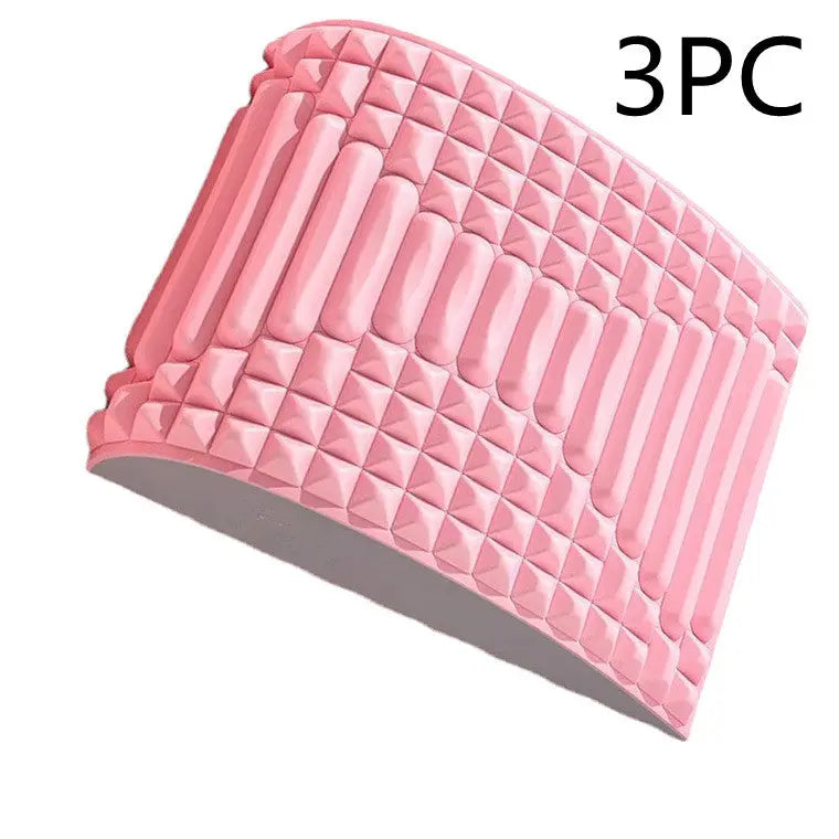 Back Stretcher Pillow Neck Lumbar Support Massager For Neck Waist Back Sciatica Herniated Disc Pain Relief Massage Relaxation - Trending's Arena Beauty Back Stretcher Pillow Neck Lumbar Support Massager For Neck Waist Back Sciatica Herniated Disc Pain Relief Massage Relaxation Body Slimmer Pink-3PC