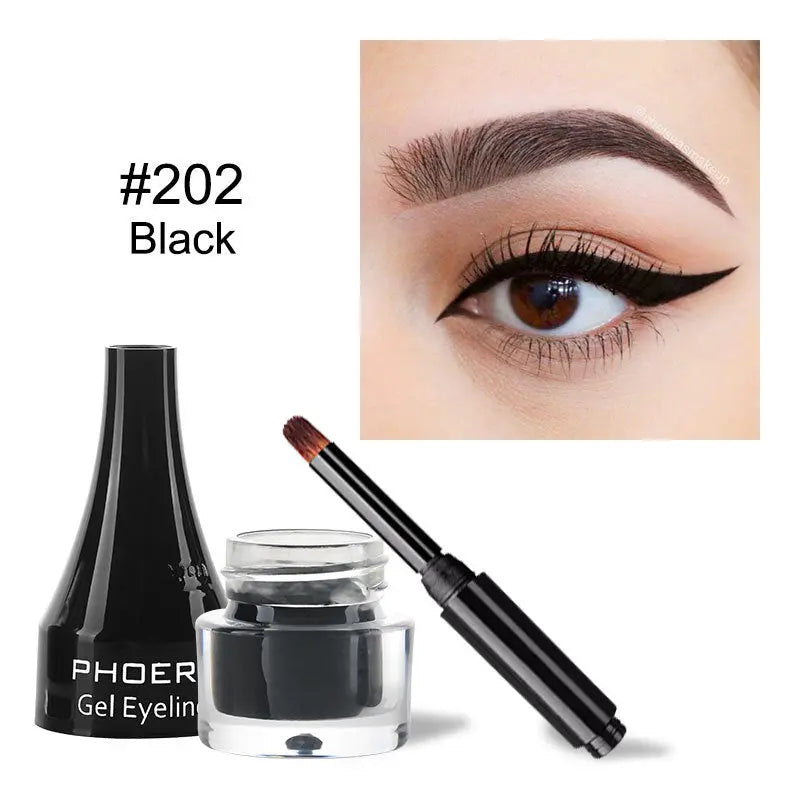 PHOERA Ten Color Eyeliner Eyeliner - Trending's Arena Beauty PHOERA Ten Color Eyeliner Eyeliner Eye Lash 202Black