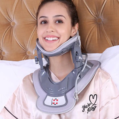 High Quality Relief Collar Physiotherapy Adjustable Stretcher Spine Corrector Support Air Neck Cervical Traction Device - Trending's Arena Beauty High Quality Relief Collar Physiotherapy Adjustable Stretcher Spine Corrector Support Air Neck Cervical Traction Device Body Slimmer 