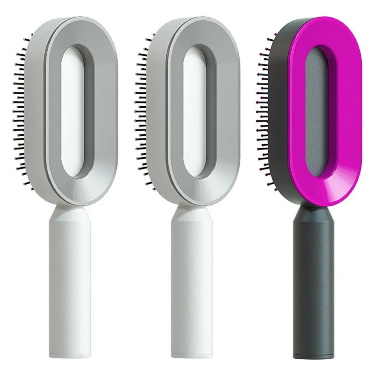 Self Cleaning Hair Brush For Women One-key Cleaning Hair Loss Airbag Massage Scalp Comb Anti-Static Hairbrush - Trending's Arena Beauty Self Cleaning Hair Brush For Women One-key Cleaning Hair Loss Airbag Massage Scalp Comb Anti-Static Hairbrush FACE Set-W